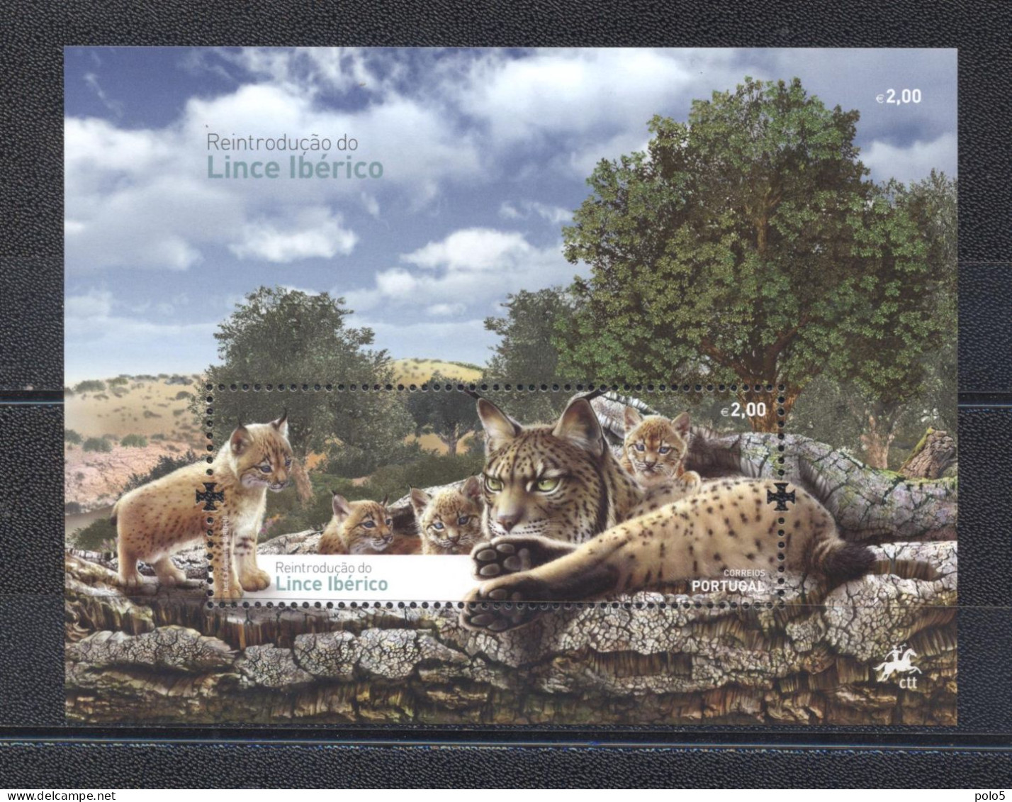 Portugal 2015- Reintroduction Of The Iberian Lynx In Portugal M/Sheet - Unused Stamps