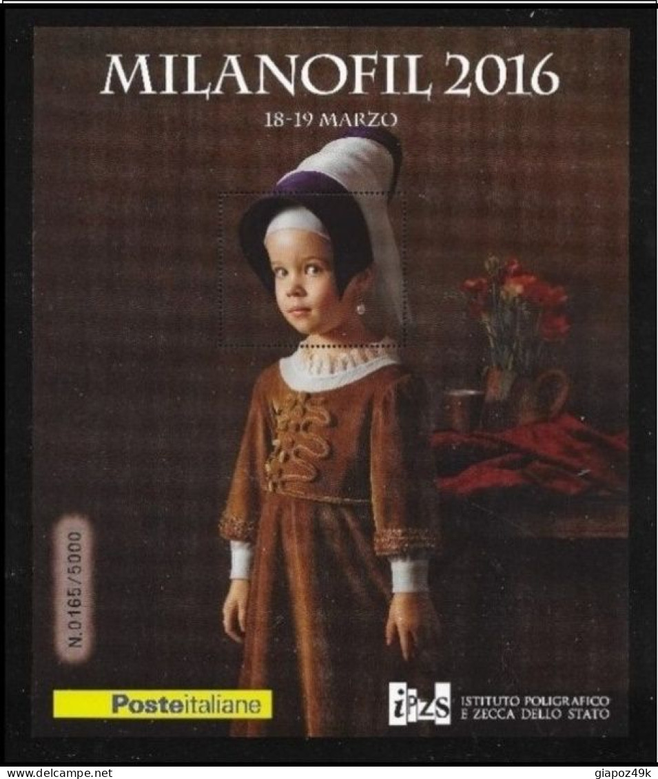 ● 2016 ● MILANOFIL 2016 ֍ Folder Con Foglietto Erinnofilo ● " L'arte Si Fa Piccola" ● Numerato ** ● - Geschenkheftchen