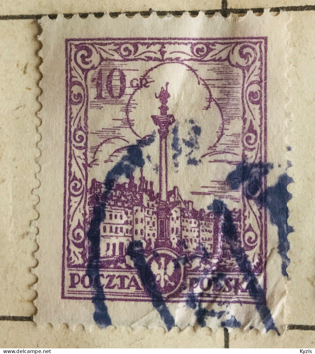 Pologne (019) - Poczta Polska - Bâtiments Historiques - Valeur 10 Gr - VARIÉTÉ - Used Stamps