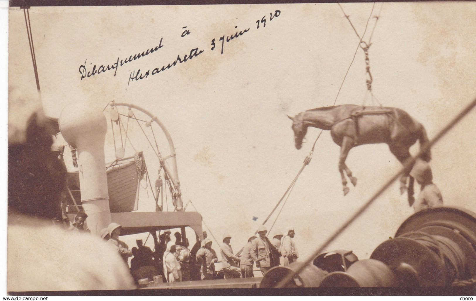 TURQUIE - DEBARQUEMENT A ALEXANDRETTE - 3 JUIN 1920 - CARTE PHOTO - Turkey