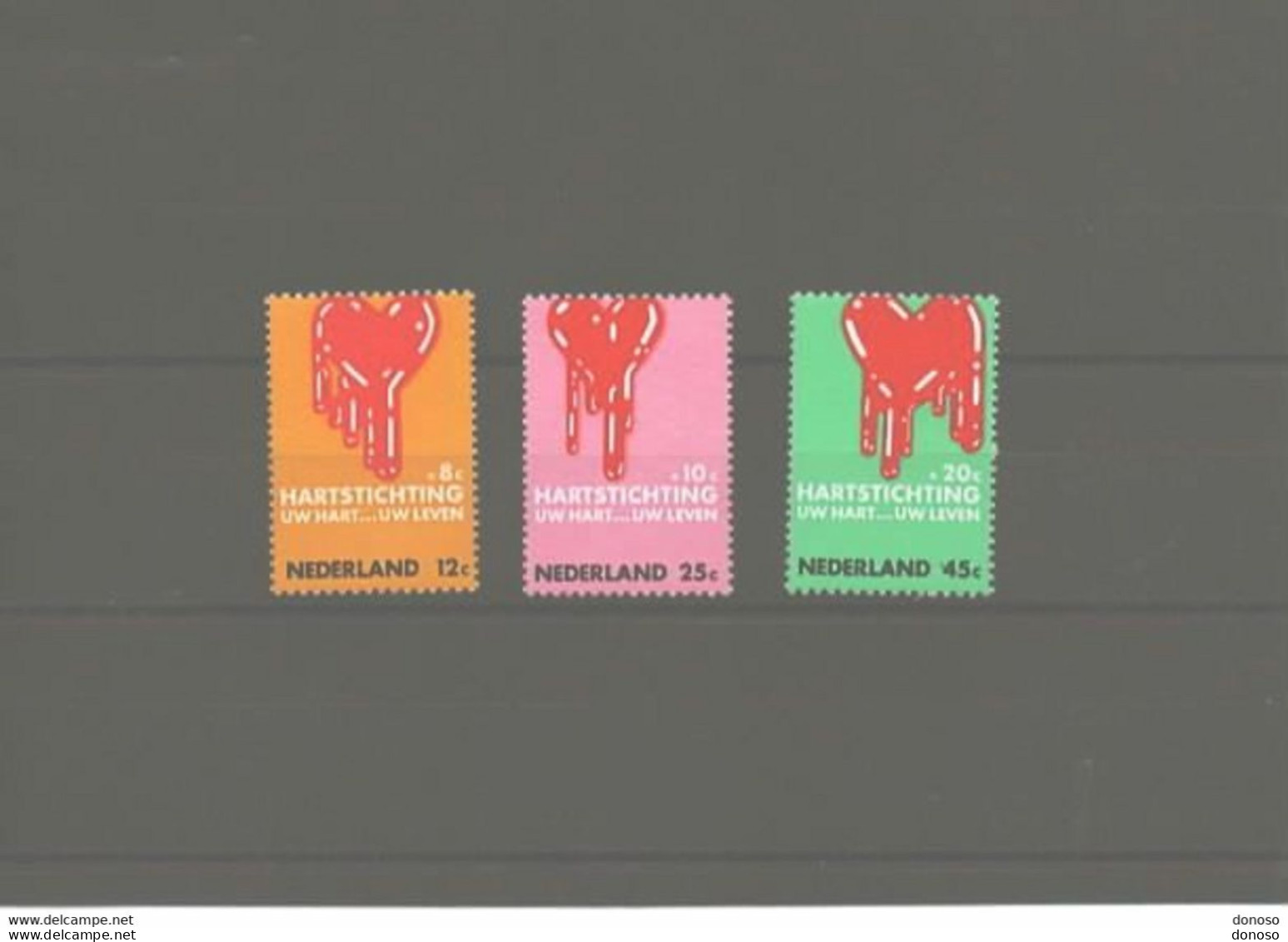 PAYS BAS 1970 MALADIES DU COEUR Yvert 918-920, Michel 948-950 NEUF** MNH Cote 3 Euros - Unused Stamps