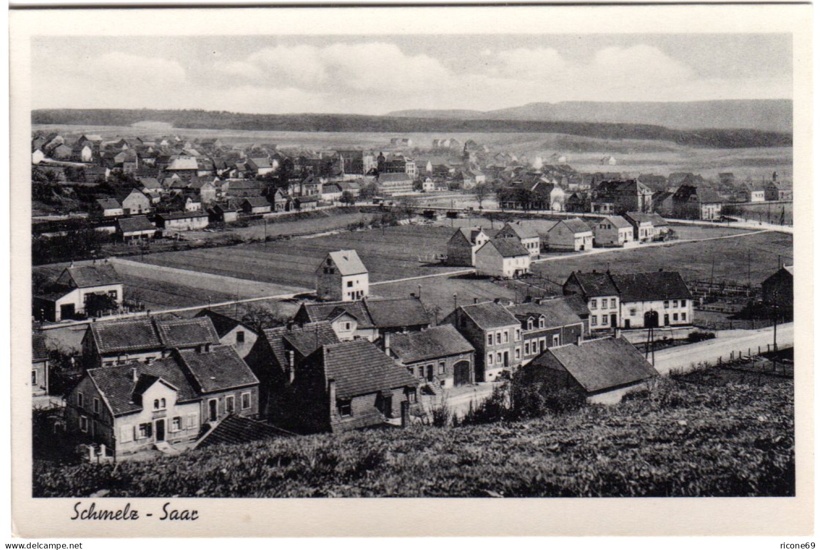 Schmelz - Saar, 1938 Gebr. Sw-AK M. Stpl. Schmelz-Bettingen über Lebach. - Autres & Non Classés