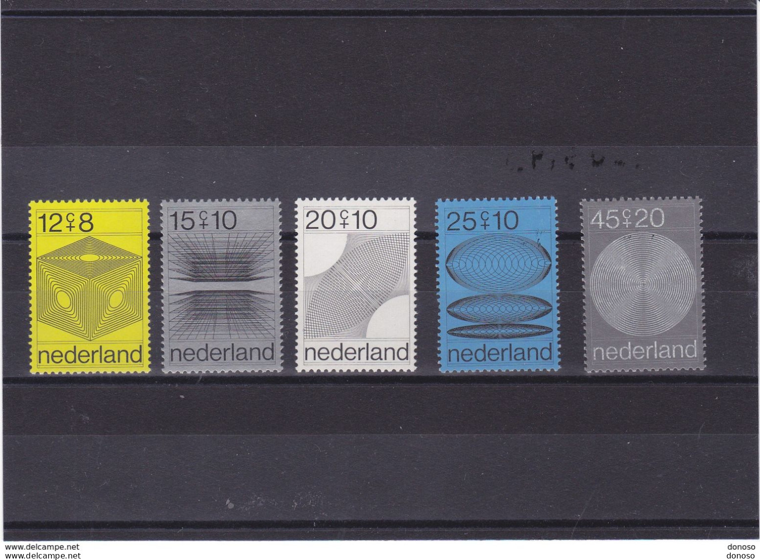 PAYS BAS 1970 GEOMETRIE Yvert 908-912, Michel 936-940 NEUF** MNH Cote 7,50 Euros - Neufs