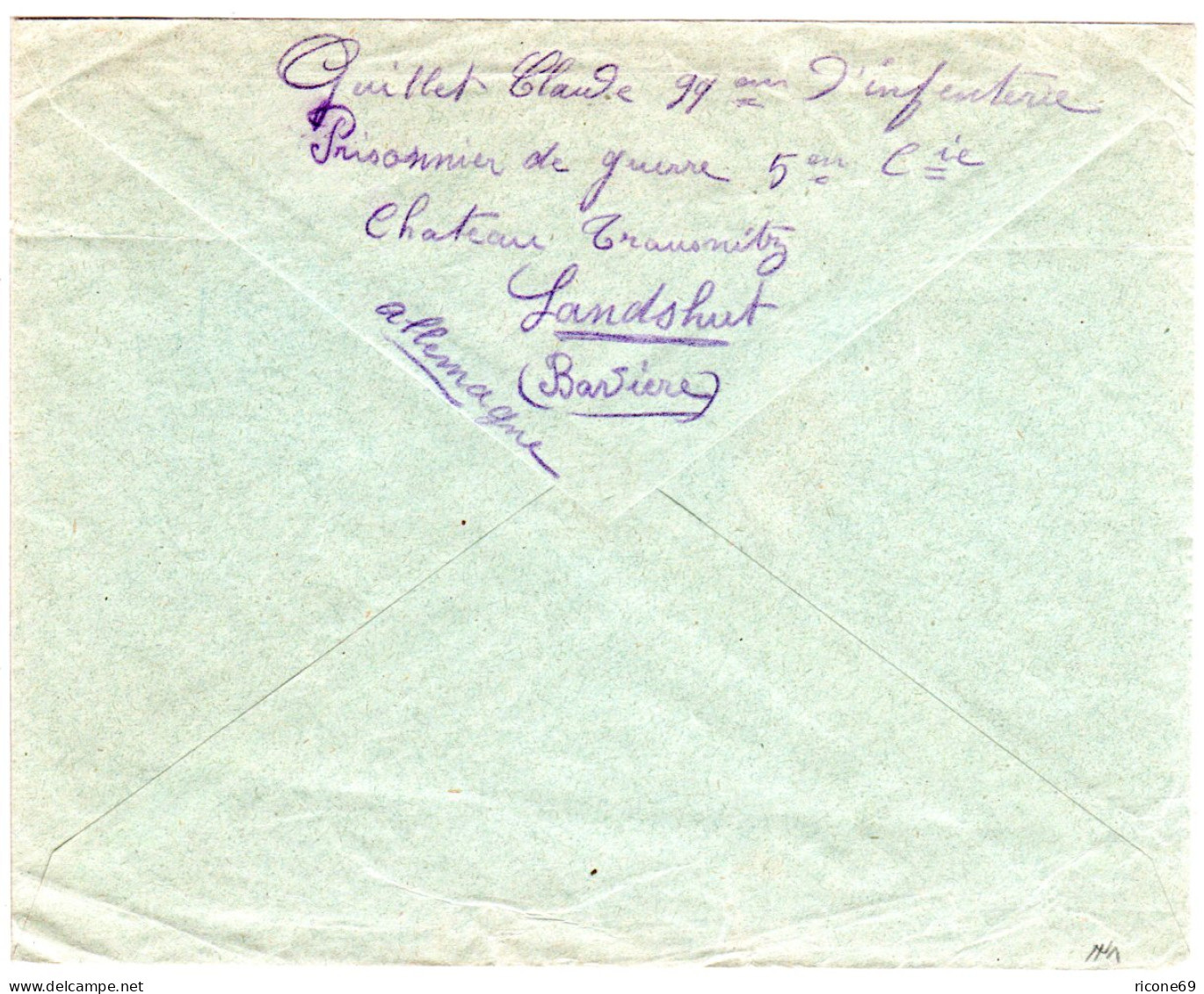 Bayern, KGF POW Brief N. Lausanne, Schweiz M. Lager Zensur V. Landshut - Cartas & Documentos