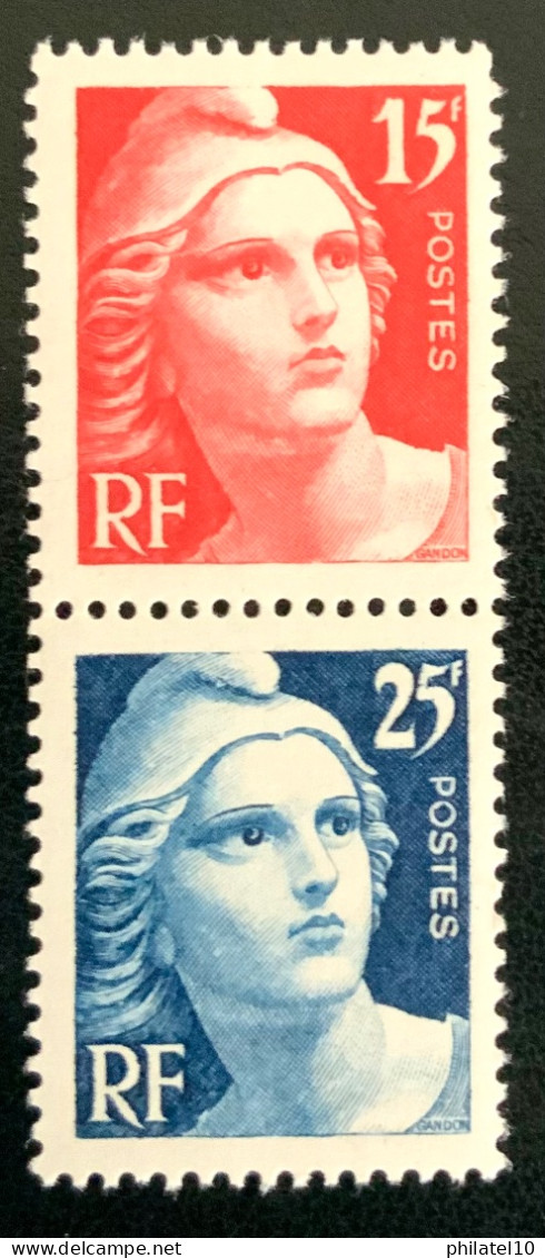 1949 FRANCE N 833 - CENTENAIRE DU TIMBRE POSTE  . LA PAIRE - NEUF** - Unused Stamps