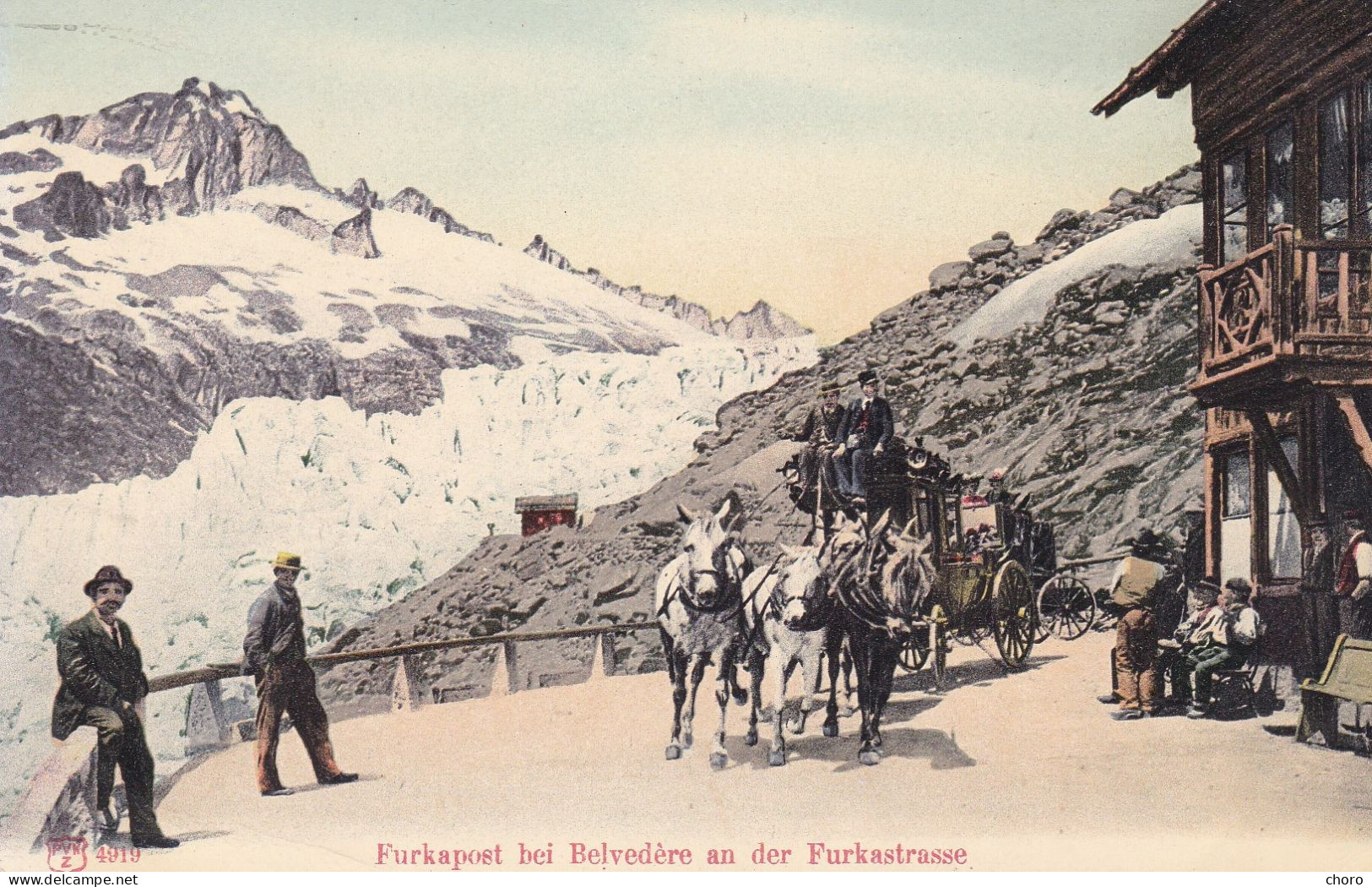 SUISSE - FURKAPOST BEI BELVEDERE AN DER FURKASTRASSE - Andere & Zonder Classificatie