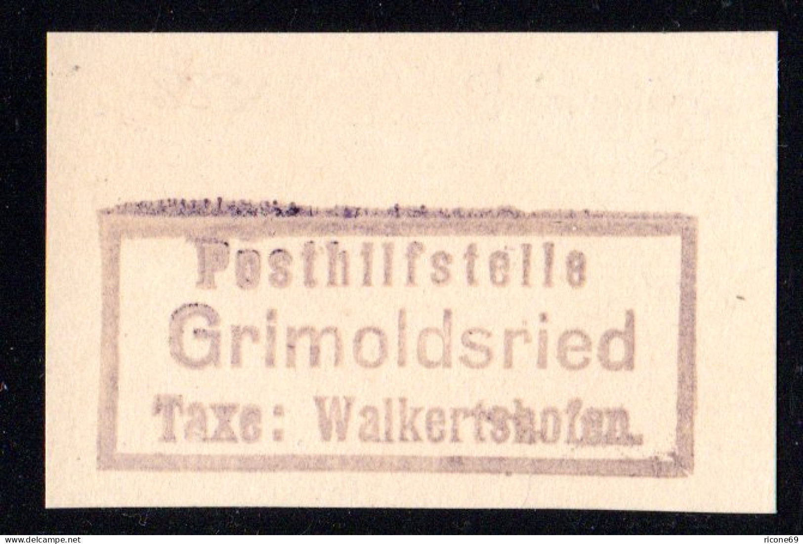 Bayern, Briefstück M. R3 Posthilfstelle GRIMOLDSRIED Taxe Walkertshofen. - Covers & Documents