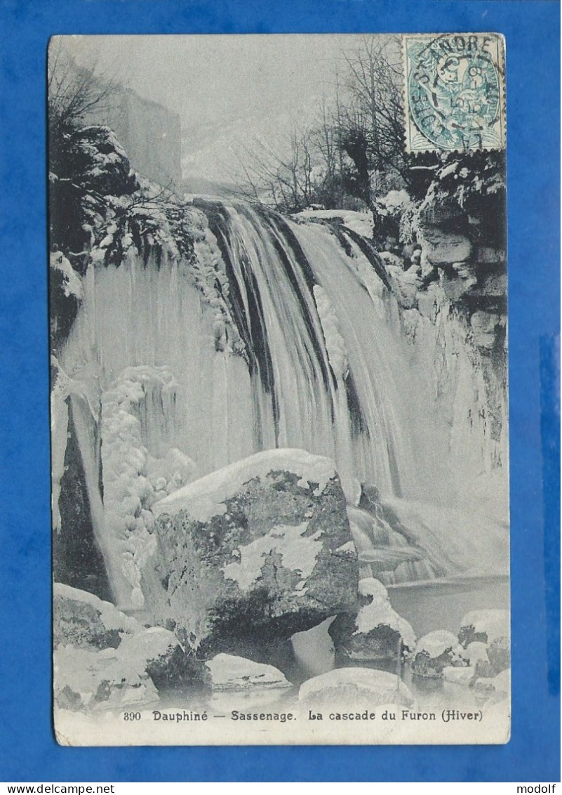 CPA - 38 - Sassenage - Les Cascades Du Furon (Hiver) - Circulée En 1907 - La Salette