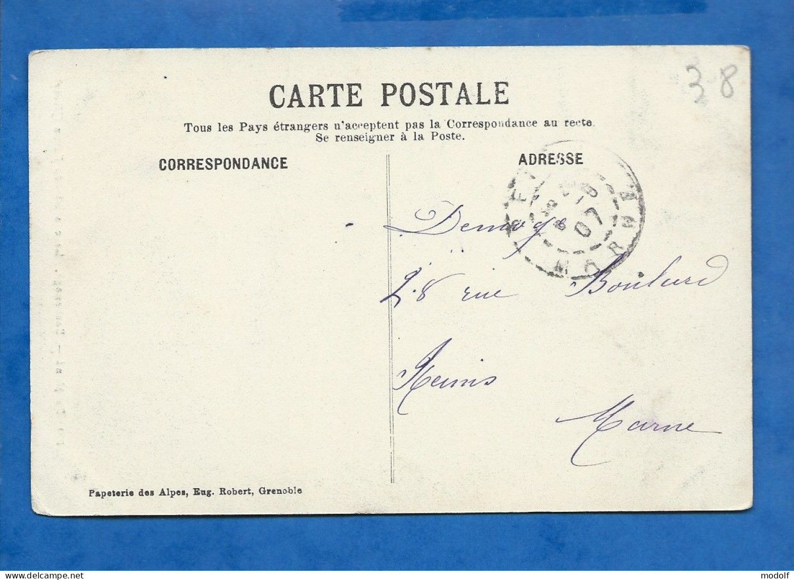 CPA - 38 - Sassenage - Les Cascades Du Furon (Hiver) - Circulée En 1907 - La Salette