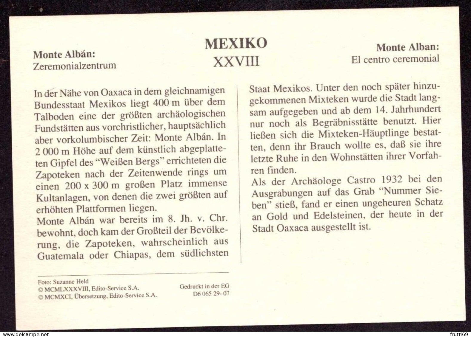 AK 211910 MEXICO - Monte Albán - Zeremonialzentrum - Mexiko