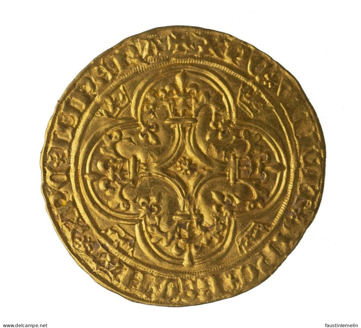 Charles VI - Écu D'or à La Couronne 1389 Angers - 1380-1422 Karl VI. Der Vielgeliebte