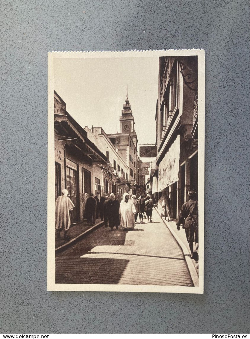 Tanger - Rue Des Siaghins Et L'Eglise Catholique Carte Postale Postcard - Tanger