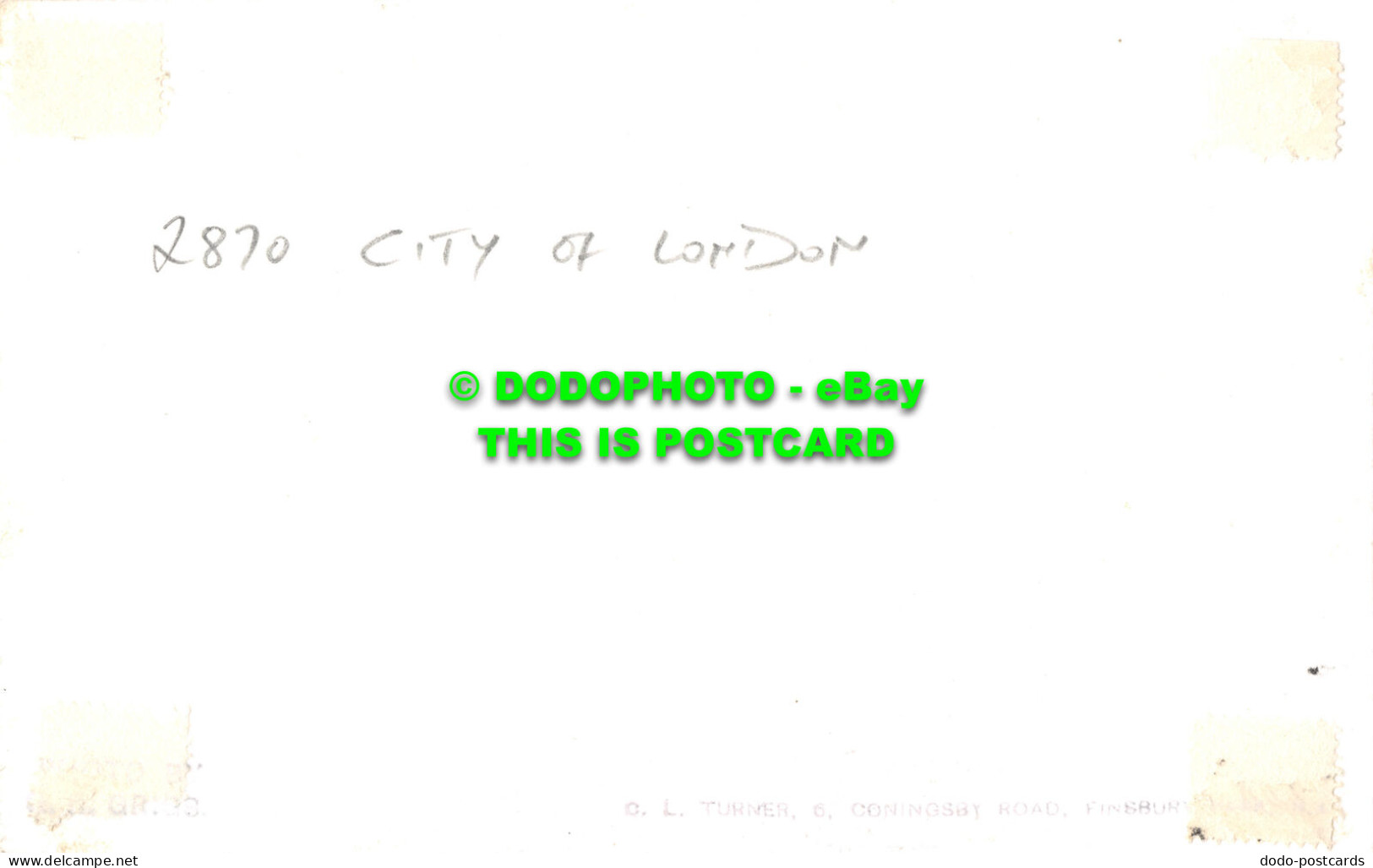 R514567 Railway No. 2870 City Of London. Postcard - Autres & Non Classés