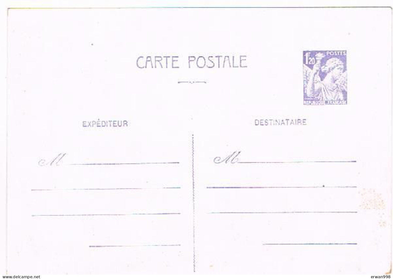 Carte Postale Neuve Iris 1.20fr YT 651CP1   151 - Standard- Und TSC-AK (vor 1995)