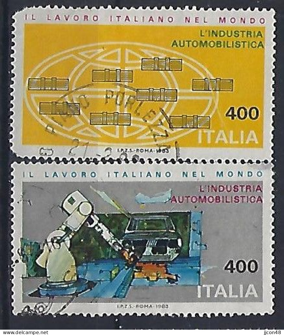 Italy 1983  Italienische Technologie Im Ausland  (o) Mi.1822-1823 - 1981-90: Oblitérés