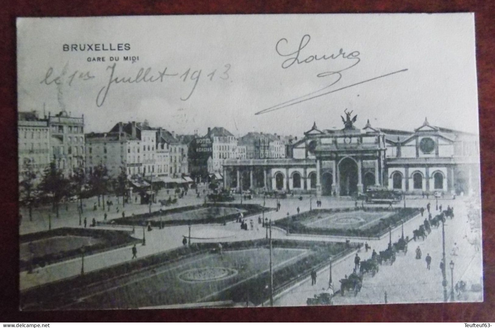 Cpa Bruxelles ; Gare Du Midi 1913 - Transport (rail) - Stations