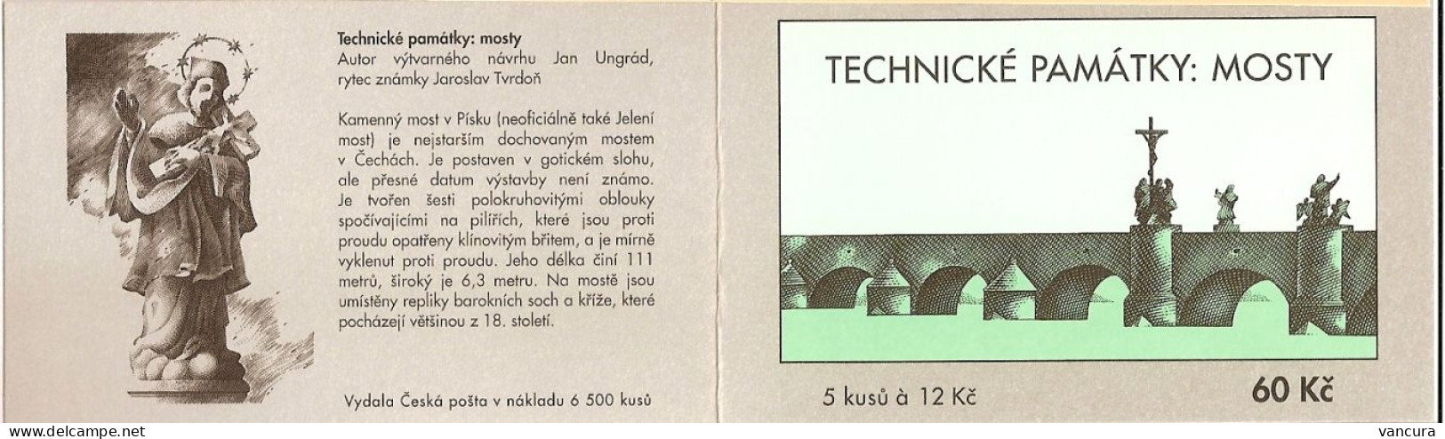 Booklet 653-4 Czech Republic Bridges Of Pisek And Usti Nad Labem 2010 St John Of Nepomuk - Brücken