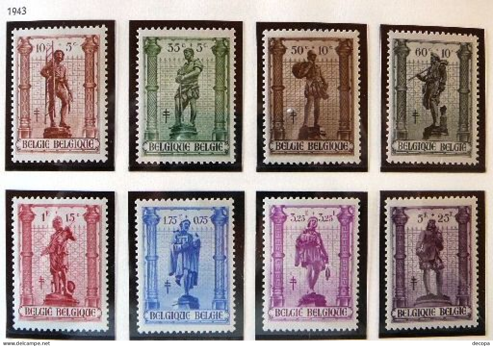 (dcbpf-304) Ambachten - Artisanat    OBP  615-22    1943   MNH - Unused Stamps