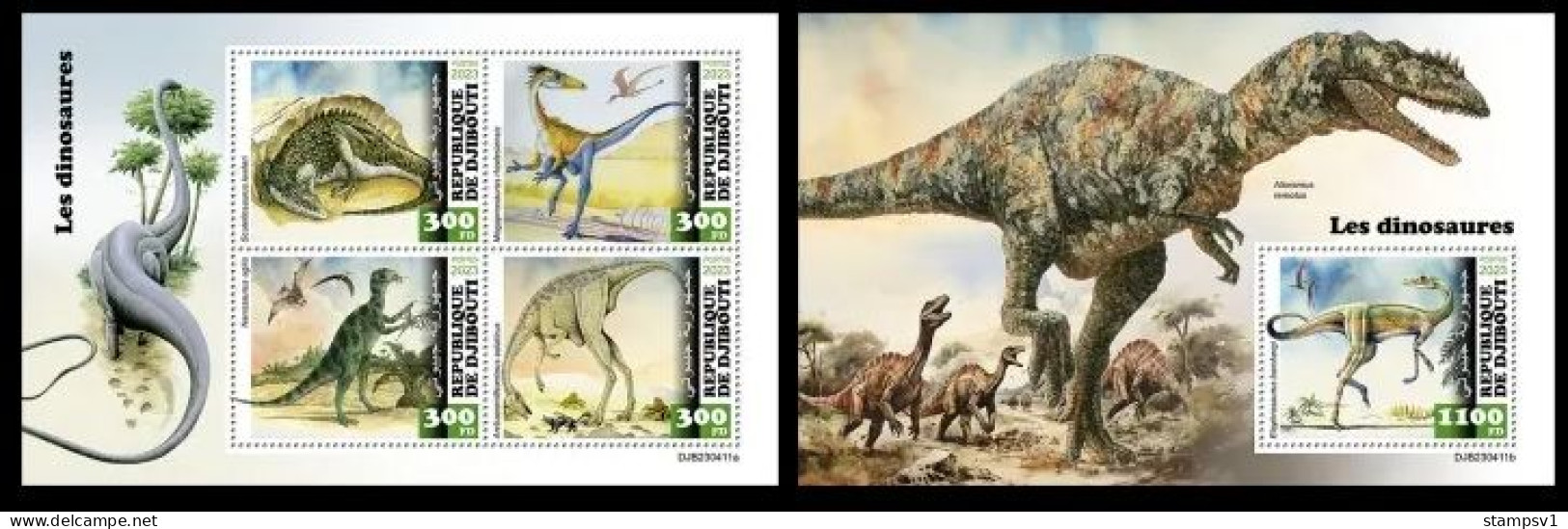 Djibouti  2023 Dinosaurs. (411) OFFICIAL ISSUE - Prehistorics