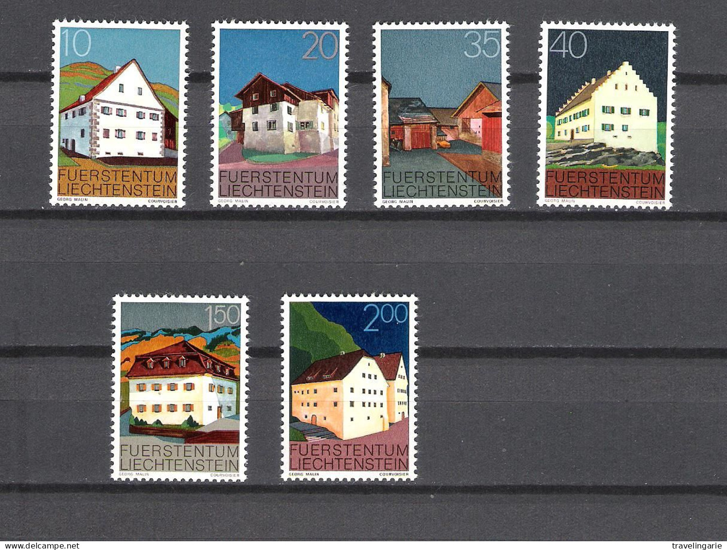 Liechtenstein 1978 Buildings Of The Principality (II) ** MNH - Ungebraucht