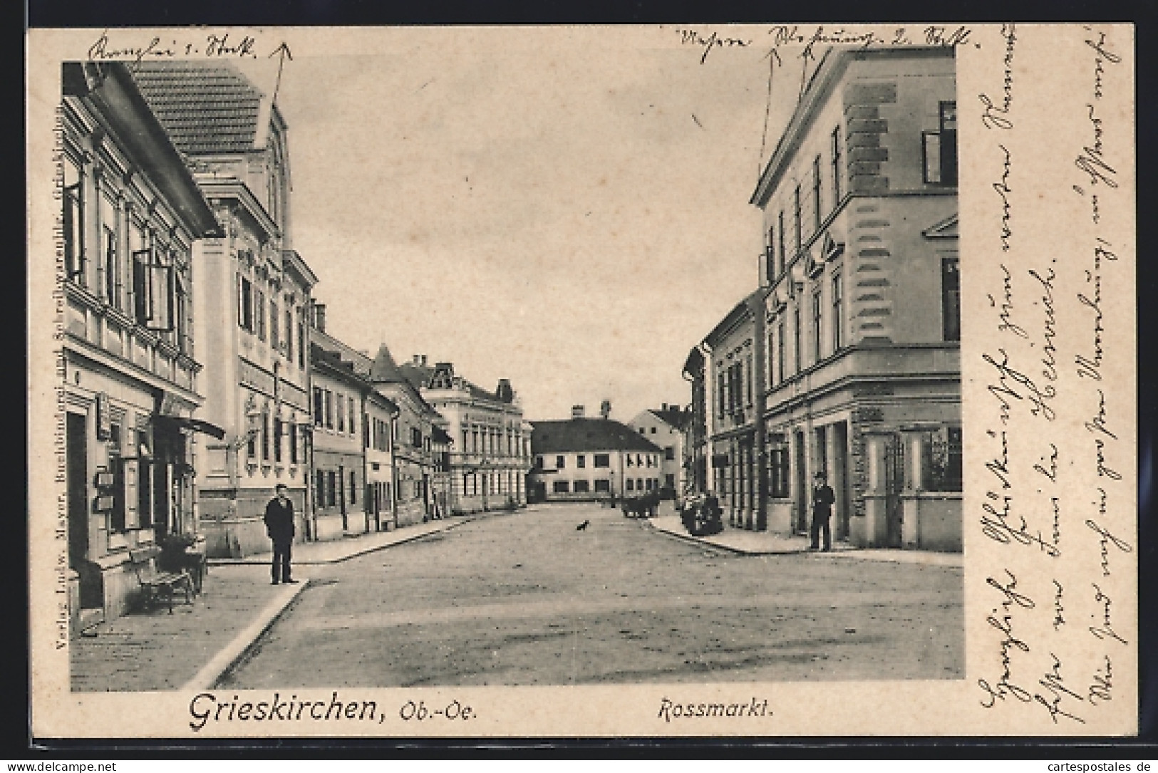 AK Grieskirchen /Ob.-Oe., Zwei Anwohner Am Rossmarkt  - Other & Unclassified