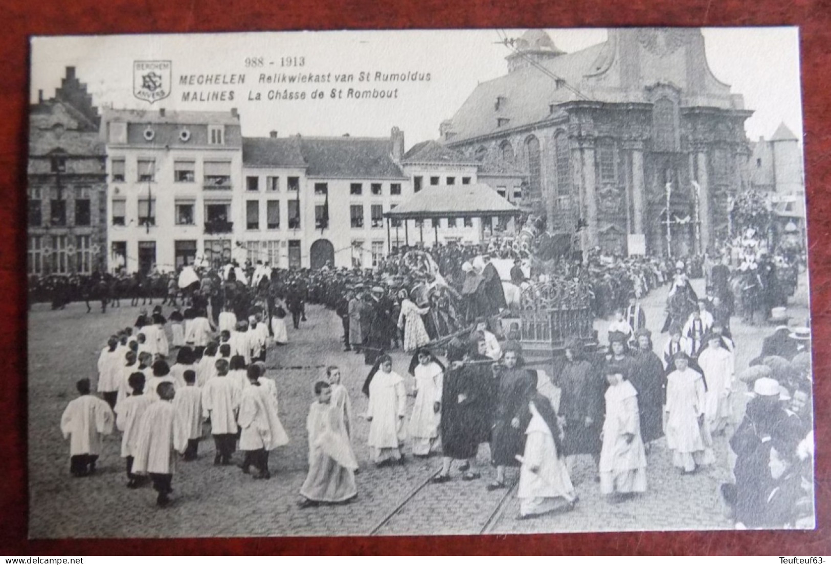 Cpa  Mechelen : Relikwiekast Van St Rumoldus 1913 - Mechelen