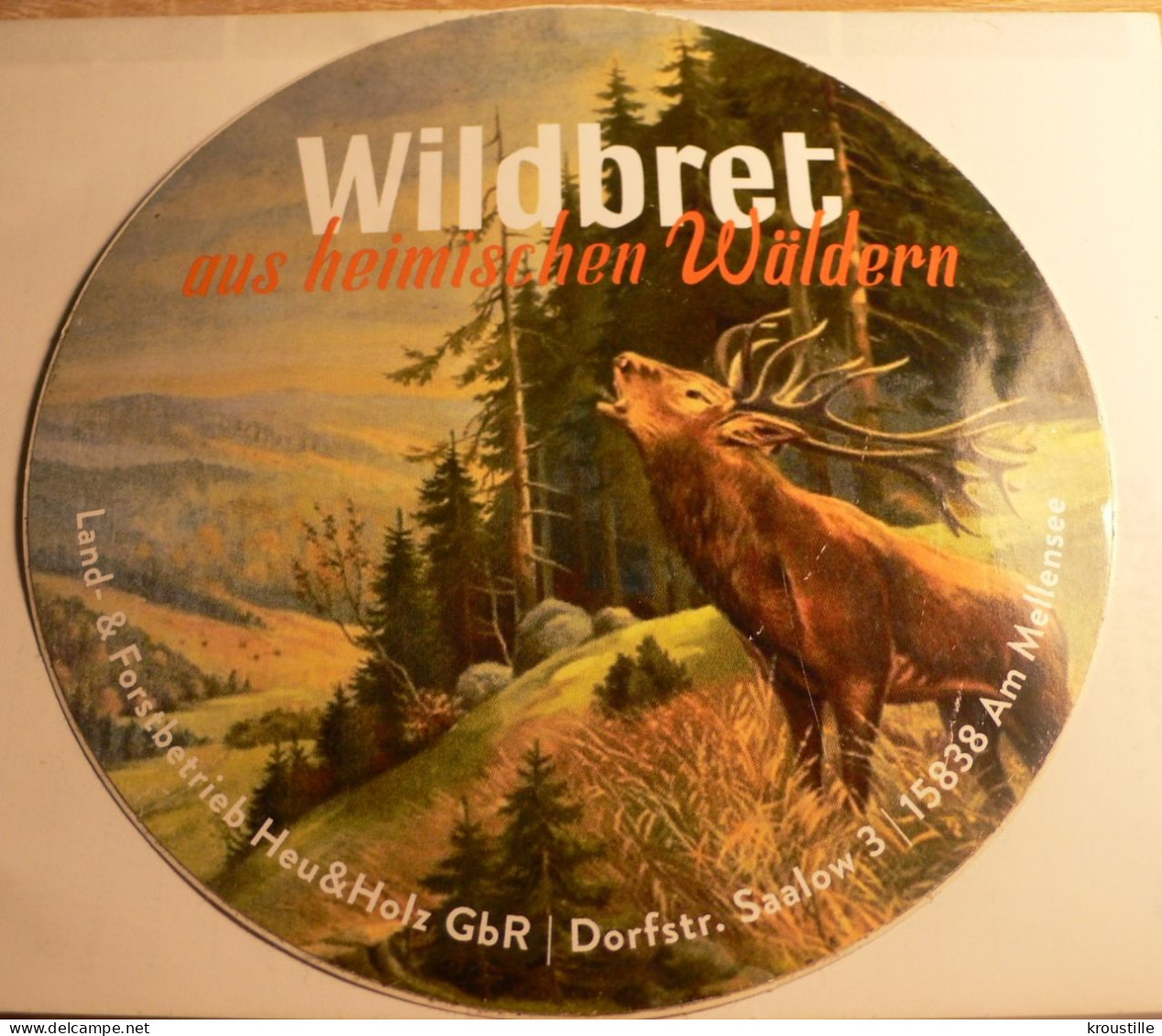 THEME CHASSE / CERF : AUTOCOLLANT WILDBRET - Stickers