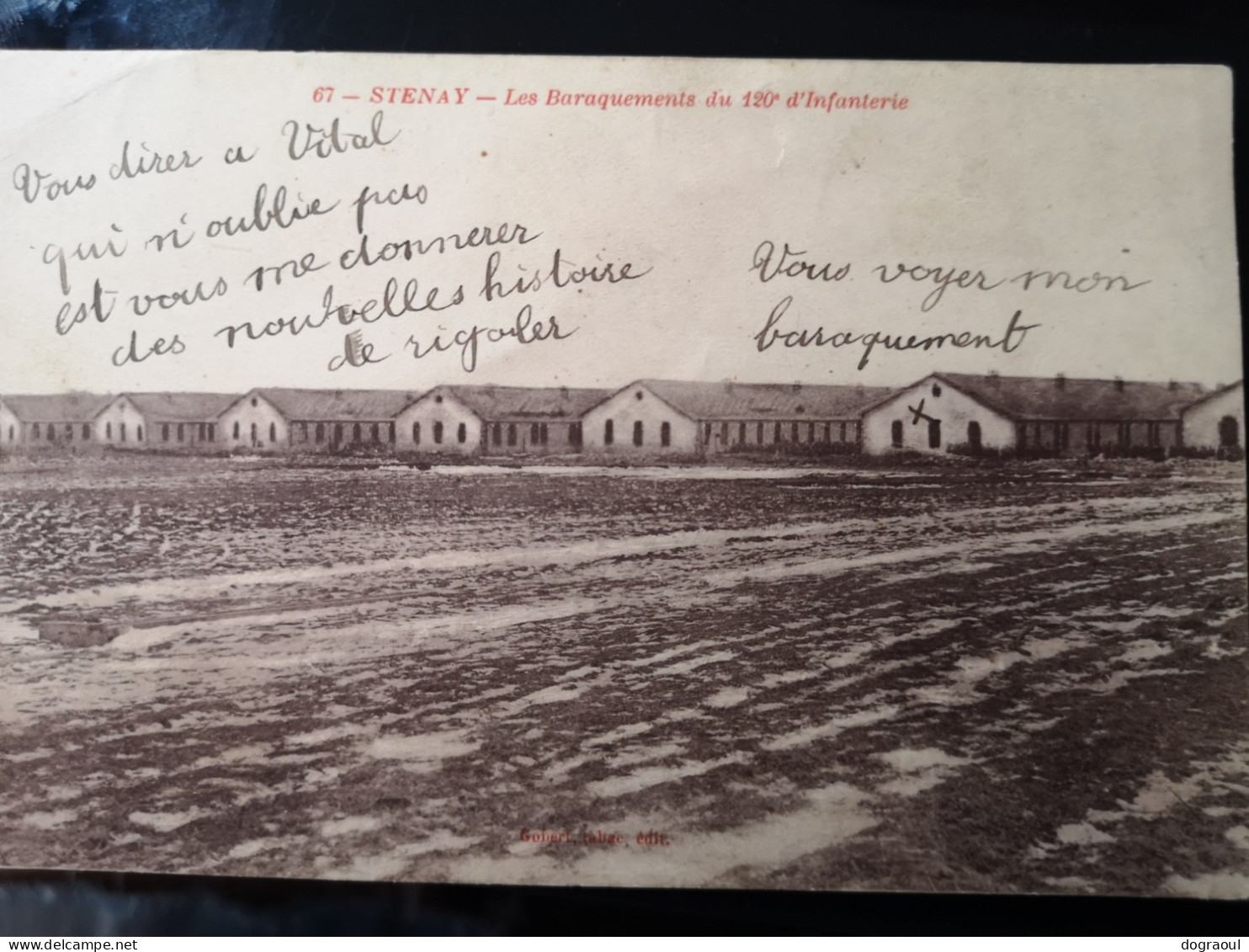 55: STENAY Rare Vue Baraquements Du 120 E Infanterie - Stenay