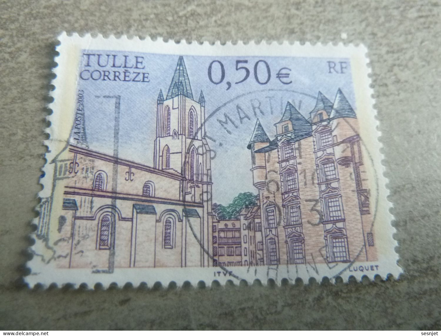 Tulle (Corrèze) - La Cathédrale - 0.50 € - Yt 3580 - Multicolore - Oblitéré - Année 2003 - - Gebraucht