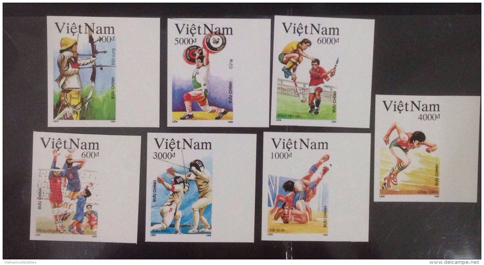 Vietnam Viet Nam MNH Imperf 1992 :Summer Olympic Games Barcelona / Archery / Volleyball / Weightlifting / Hockey (Ms639) - Viêt-Nam