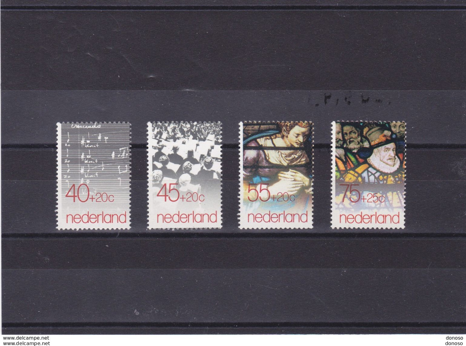 PAYS BAS 1979 Musique Vitraux  Yvert 1107-1110, Michel 1136-1139 NEUF** MNH Cote 3,50 Euros - Unused Stamps