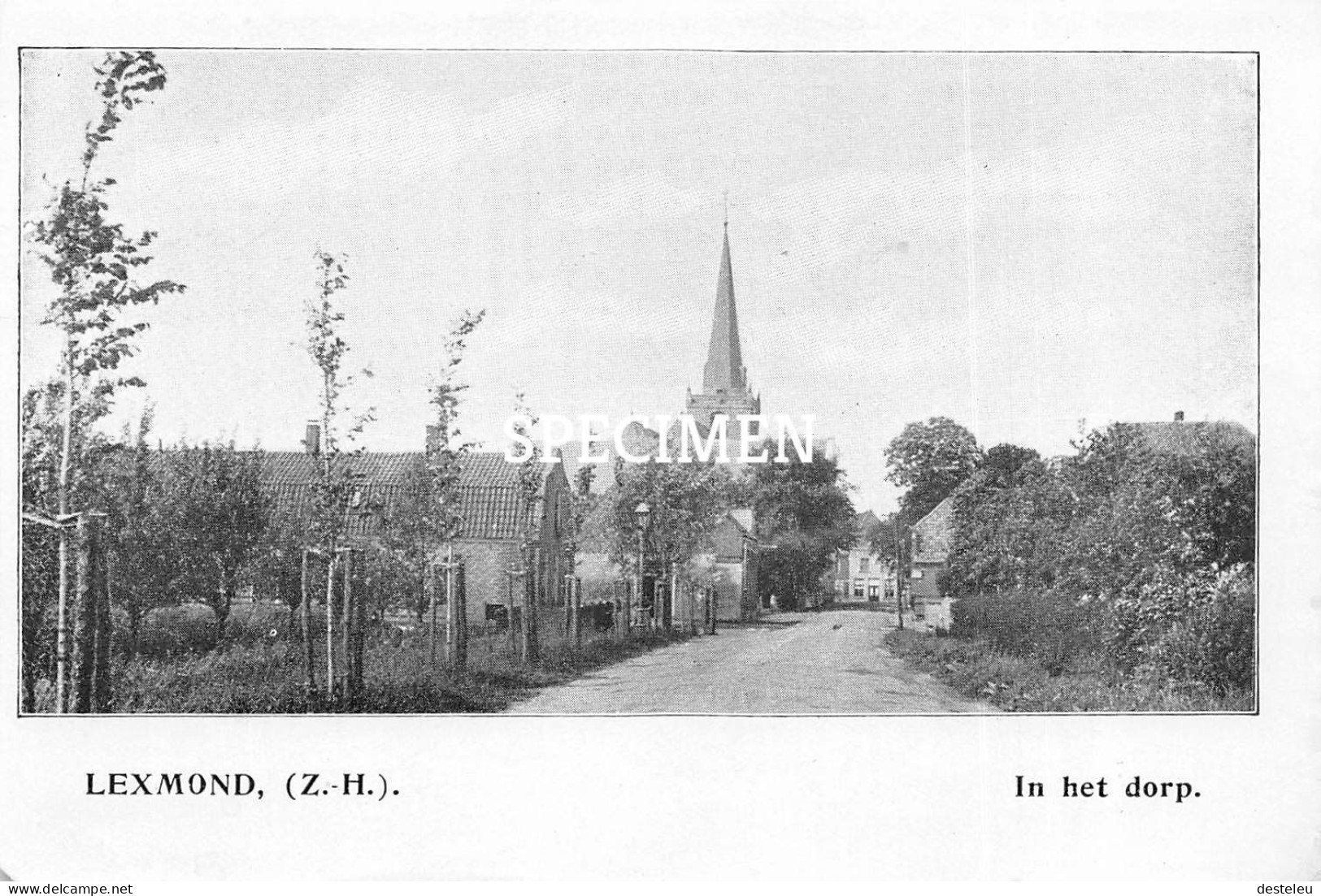 Prent - In Het Dorp - Lexmond  - 8.5x12.5 Cm - Other & Unclassified