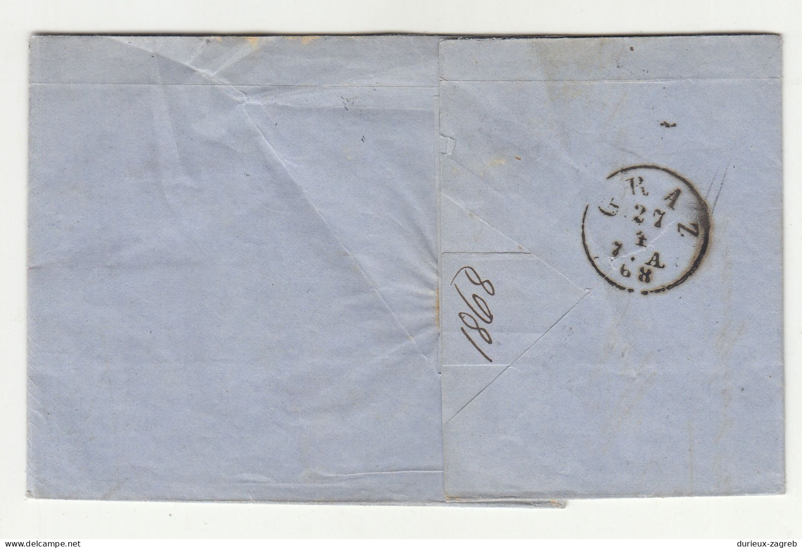 Norddeutscher Postbezirk Letter Posted 1868 Frankfurt Ot Graz 240510 - Postal  Stationery