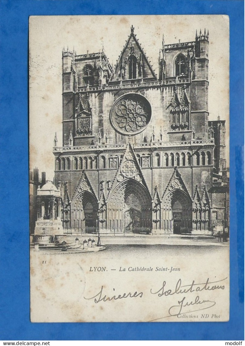 CPA - 69 - Lyon - La Cathédrale Saint-Jean - Précurseur - Circulée En 1905 - Andere & Zonder Classificatie