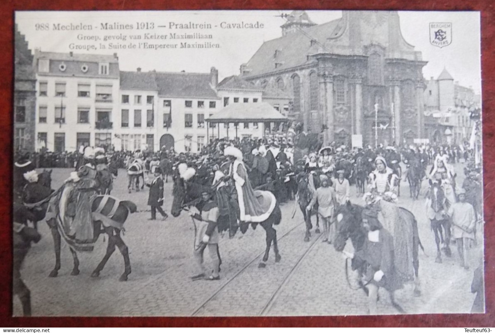 Cpa  Mechelen : Praaltrein - Groep , Gevolg Van Keizer Maximiliaan - 1913 - Mechelen