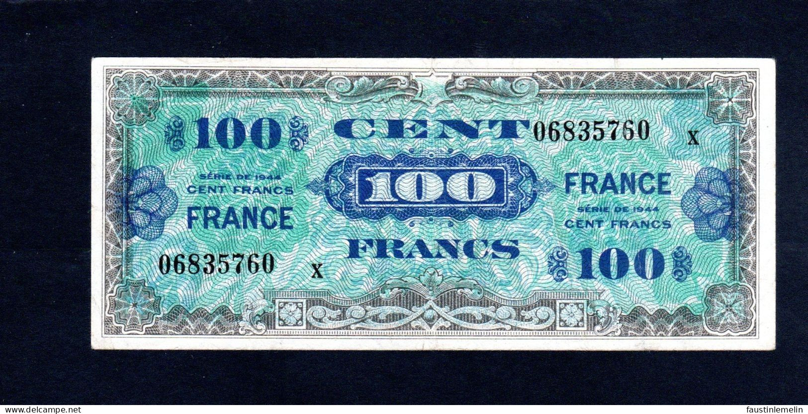 FRANCE Billet 100 Francs FRANCE 1945 TTB+ VF 25-12 Série Petit X - 1945 Verso Frankreich
