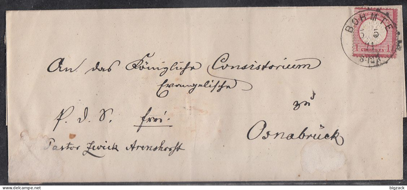 DR Brief EF Minr.19 K1 Bohmte 5.5.74 Geprüft Sommer BPP Gel. Nach Osnabrück - Lettres & Documents