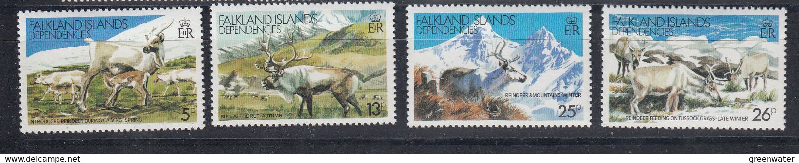 Falkland Islands Dependencies (FID) 1982 Reindeer 4v ** Mnh (59842) - Géorgie Du Sud