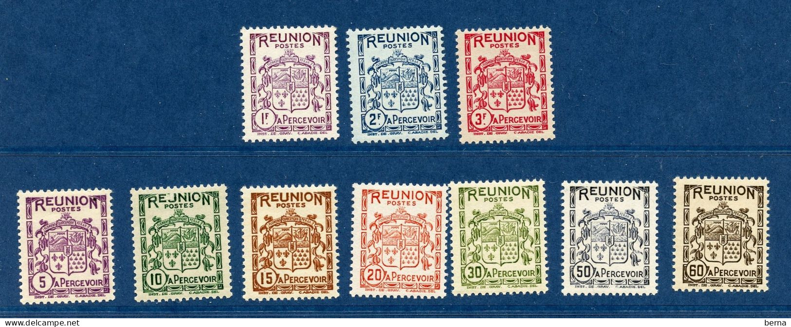 REUNION TAXE 16/25 LUXE NEUF SANS CHARNIERE - Timbres-taxe