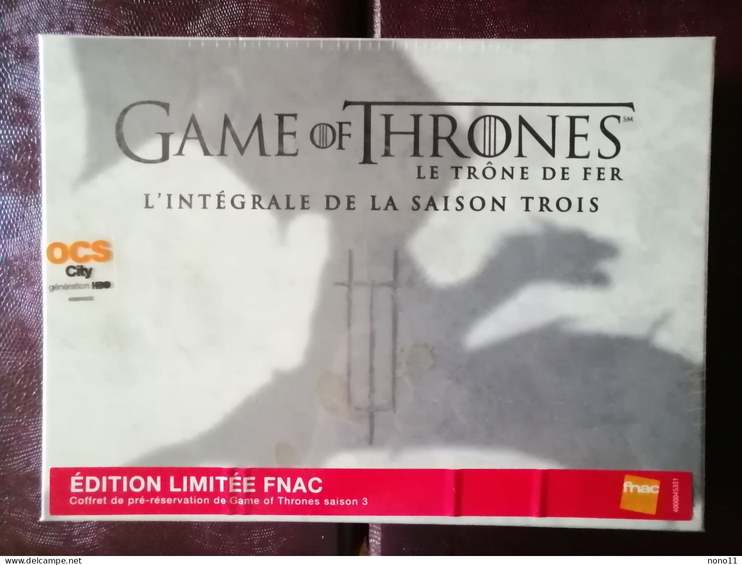 Coffret DVD De Pré-réservation GAMES OF THRONES Saison 3 édition Limitée Et Numérotée - Konvolute