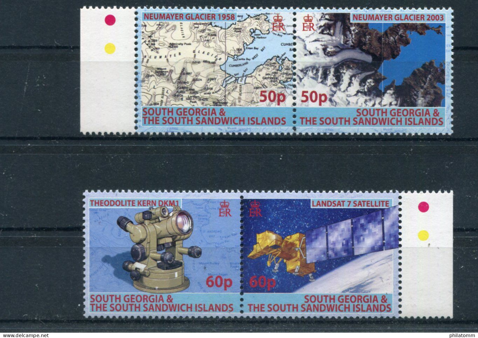 Südgeorgien - Mi.Nr. 433 / 436 - "Kartopraphie" ** / MNH (aus Dem Jahr 2007) - South Georgia