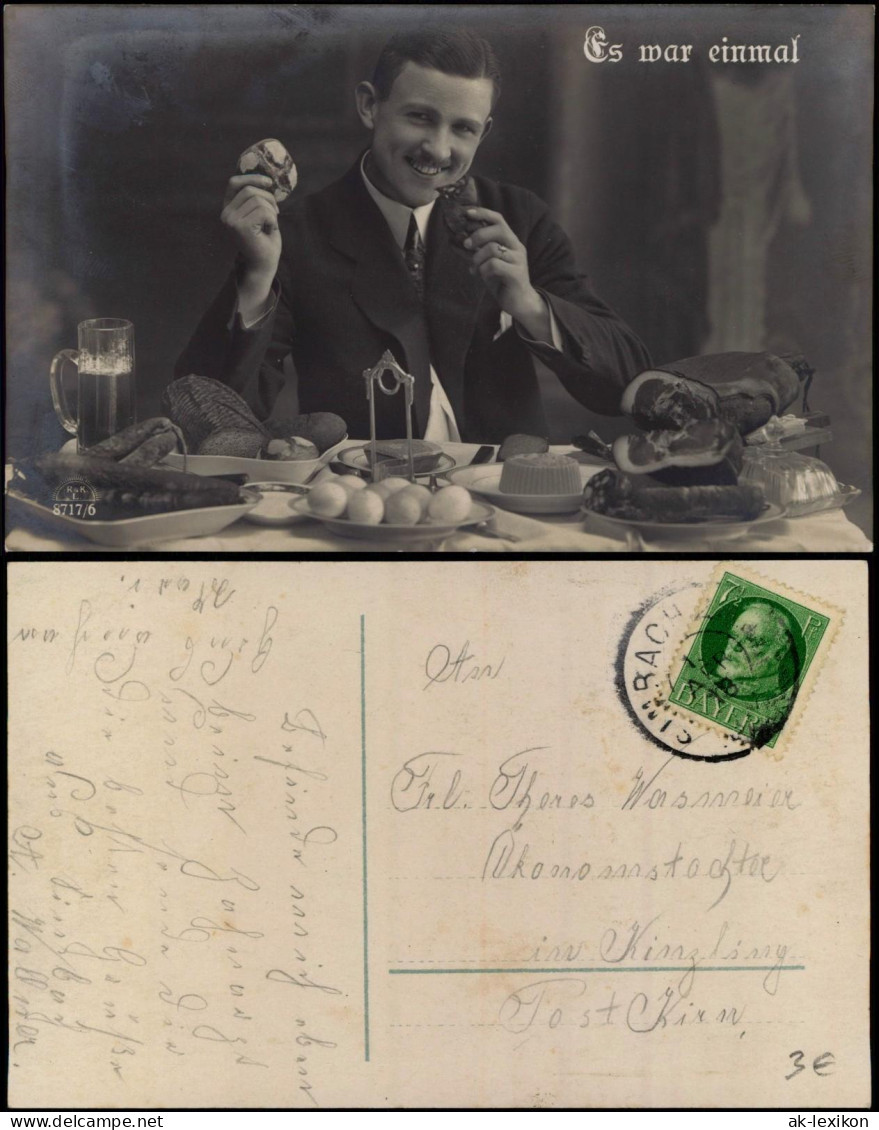 Ansichtskarte  Es War Einmal ... Ein Gedeckter Tisch. 1918 - Humour
