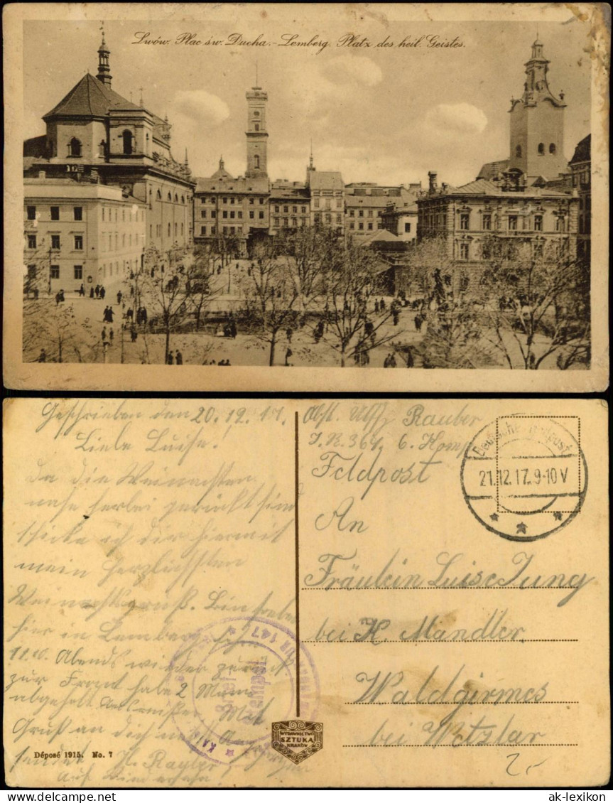 Lemberg Lwiw (Львів/Lwów) Heiliger Geist Platz/Plac Sw. Ducha 1915 - Ucraina