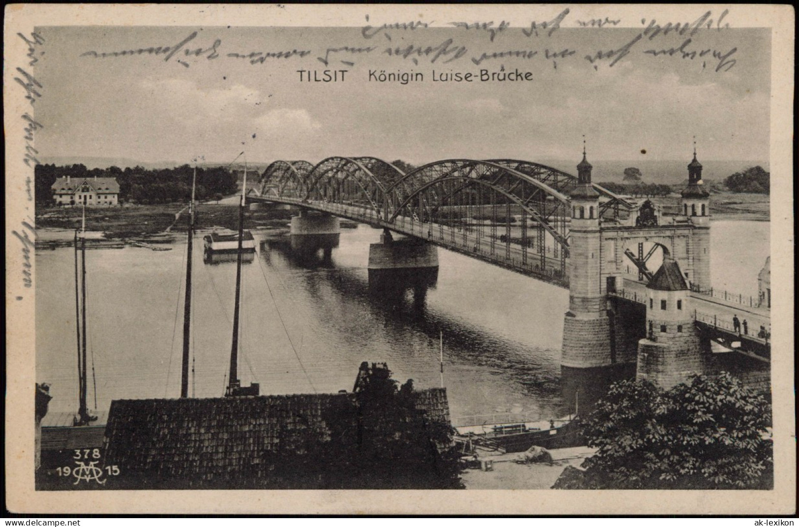 Postcard Tilsit Советск Königin-Luise-Brücke 1915 - Ostpreussen