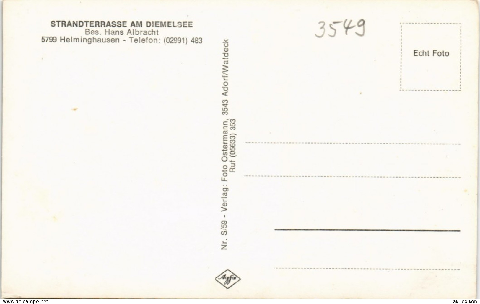 Ansichtskarte Adorf Waldeck-Diemelsee MB: Aartal, Siedlung 1963 - Sonstige & Ohne Zuordnung