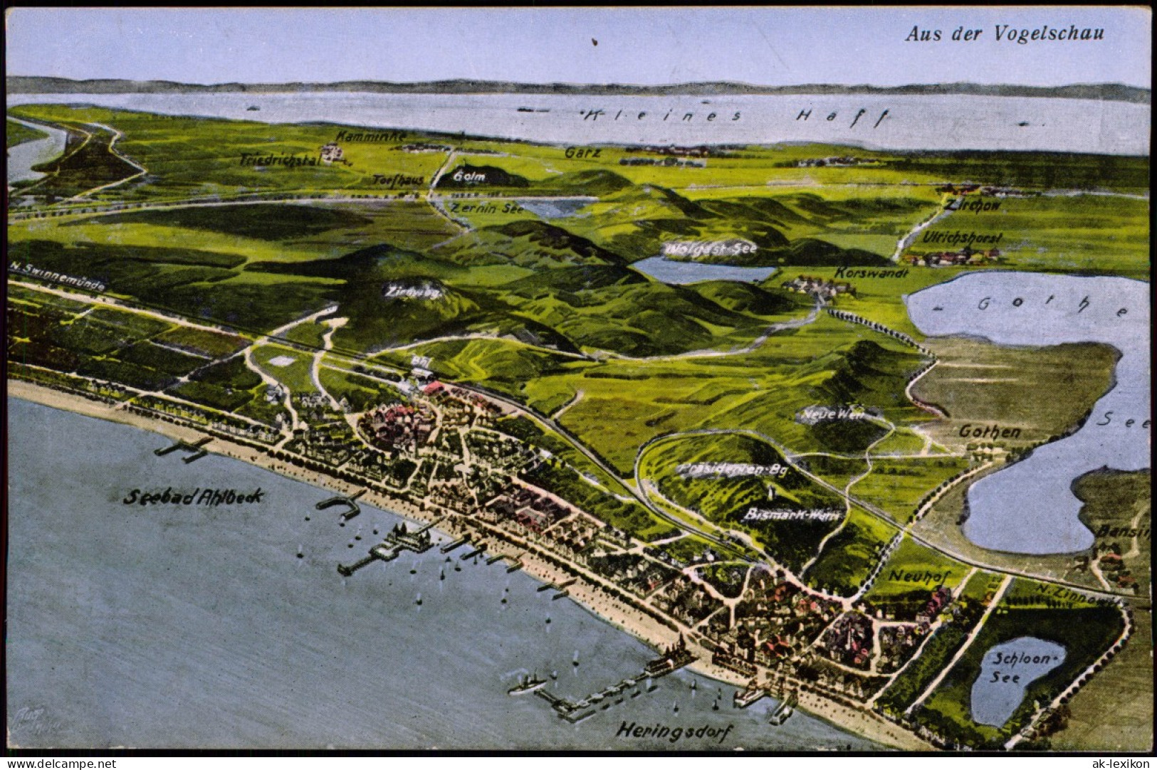 Ansichtskarte Ahlbeck (Usedom) Aus Der Vogelschau 1920 - Andere & Zonder Classificatie