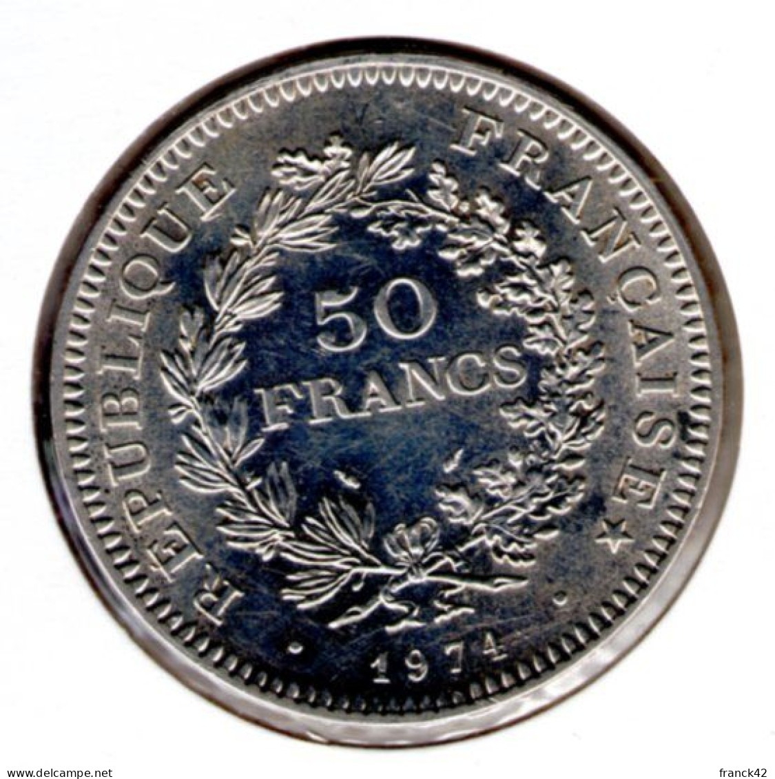 France. 50 Francs Hercule 1974 Avers 20f - Errors & Oddities