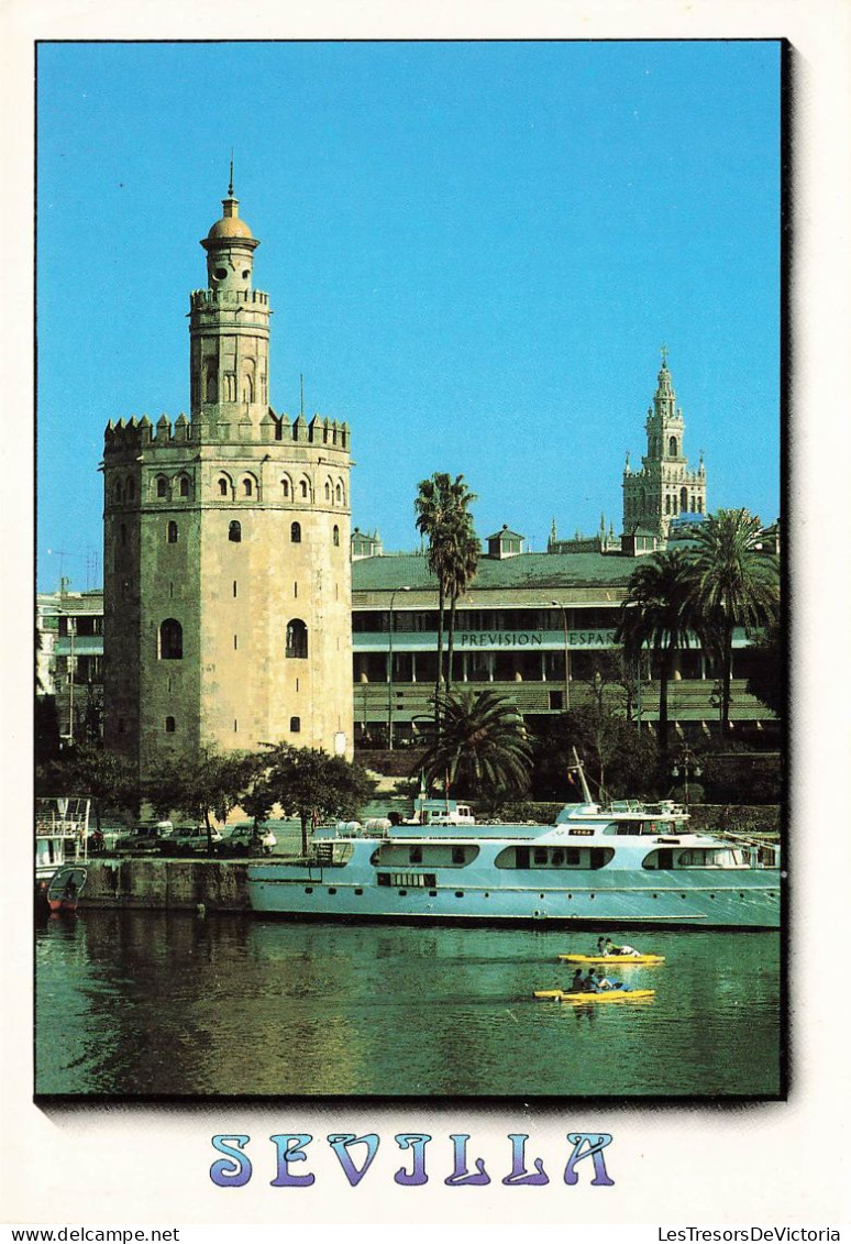 ESPAGNE - Sevilla - Torre Del Oro - Rio Guadalquivir Y Torre Del Oro - Carte Postale - Sevilla
