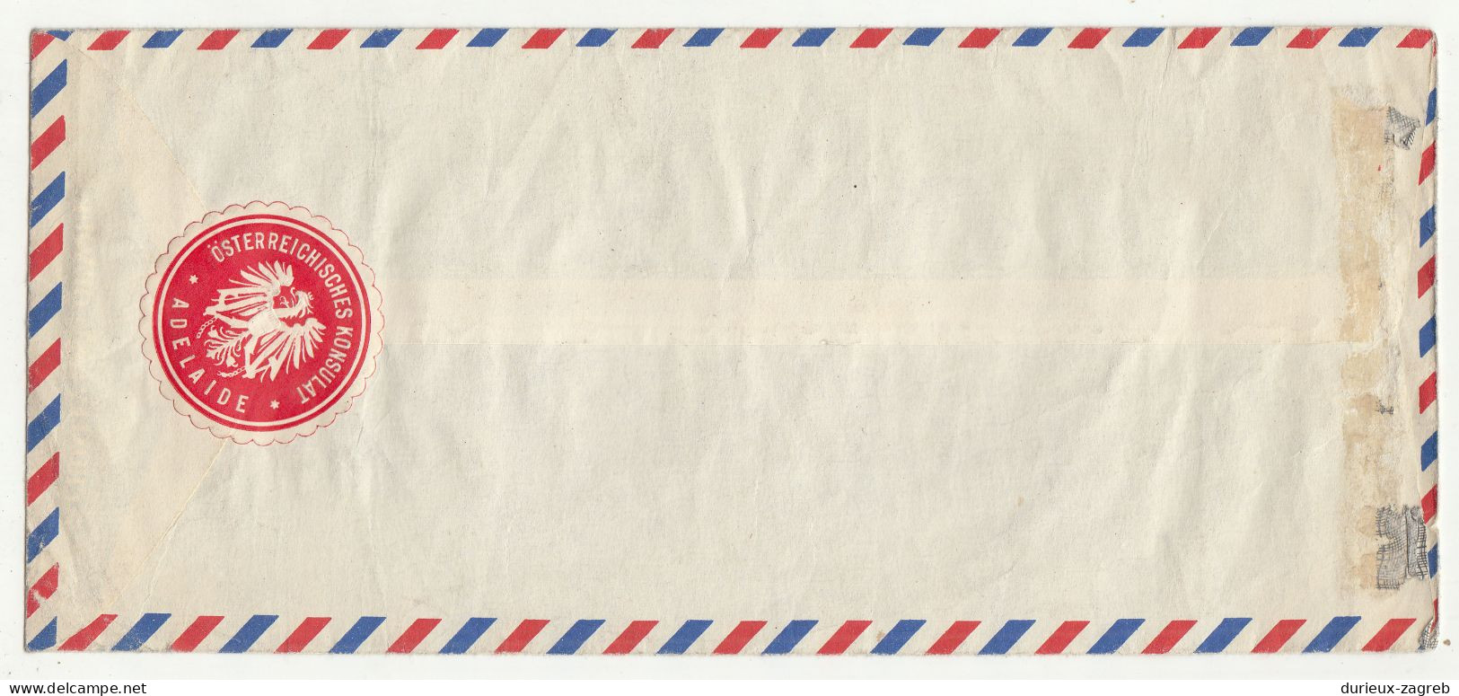 Australia Multifranked Letter Cover Posted 1959 Austrian Consulate Adelaide To Austria 240510 - Briefe U. Dokumente