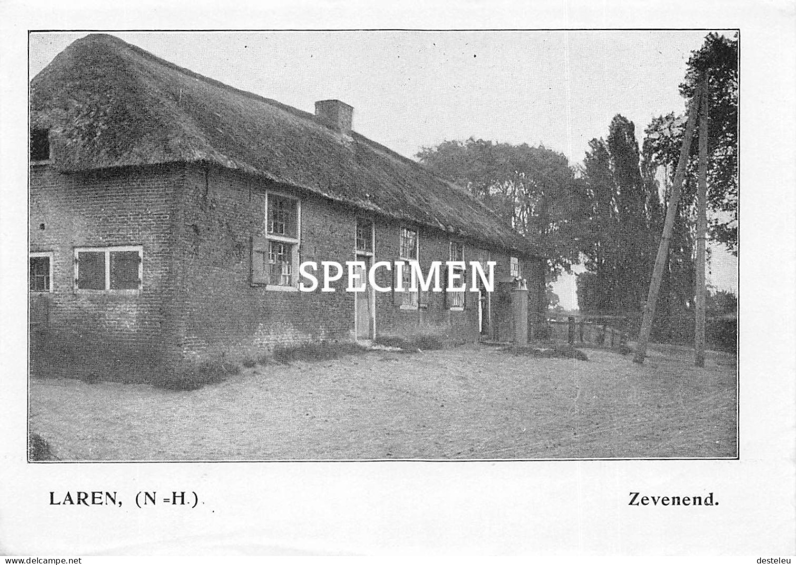 Prent - Zevenend - Laren  - 8.5x12.5 Cm - Laren (NH)